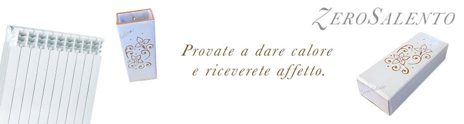 Banner stoviglieria a incisione umidificatore termosifone bianca artigianale - by ZeroSalento