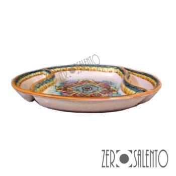 Antipastiera ovale in Terracotta dipinta a mano - immagine 2