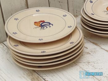 Piatto Piano in Terracotta - Ceramica decoro Gallo - immagine 4
