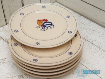 Piatto Piano in Terracotta - Ceramica decoro Gallo - immagine 3