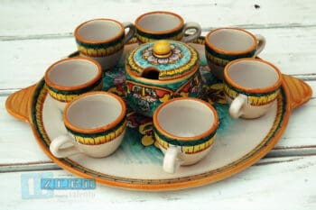 Vassoio in terracotta dipinto a mano - immagine 2