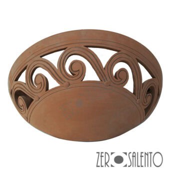 Lampada applique a mezzaluna traforata a parete Arredamento del Salento TERIL04