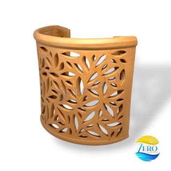 Lampada applique a mezzaluna traforata in terracotta a parete Teril06 - immagine 4