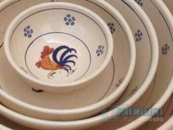 Coppe Coppette Centrotavola in Terracotta Ceramica decoro Gallo Salentino - immagine 4