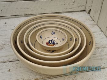 Coppe Coppette Centrotavola in Terracotta Ceramica decoro Gallo Salentino - immagine 2