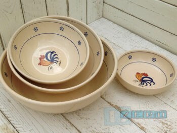 Coppe Coppette Centrotavola in Terracotta Ceramica decoro Gallo Salentino - immagine 3