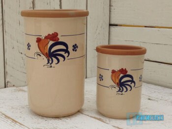 Termobottiglia in Terracotta - Ceramica decoro Gallo Salentino - immagine 2