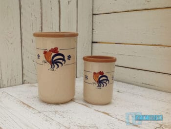 Termobottiglia in Terracotta - Ceramica decoro Gallo Salentino - immagine 3