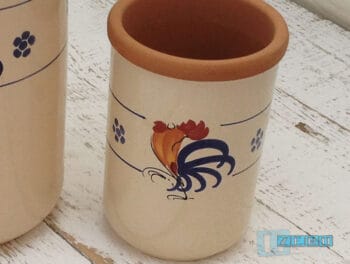 Termobottiglia in Terracotta - Ceramica decoro Gallo Salentino - immagine 4