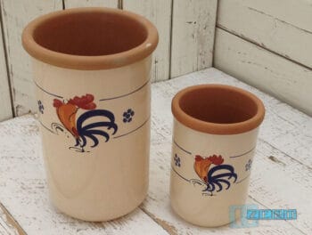 Termobottiglia in Terracotta - Ceramica decoro Gallo Salentino - immagine 5