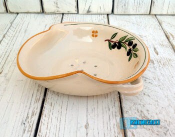 Cola Mozzarelle in Terracotta - Ceramica decoro Olive - immagine 3