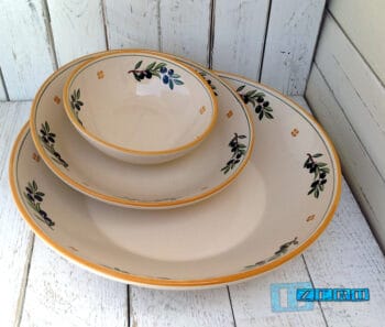 Coppa Coppe Coppette Centrotavola in Terracotta - Ceramica decoro Olive - immagine 6