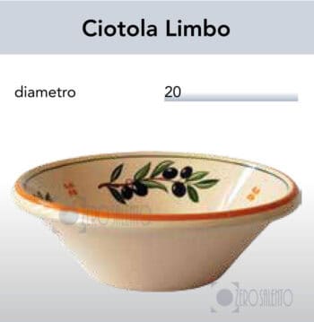 Ciotola Limbo in Terracotta - Ceramica decoro Olive
