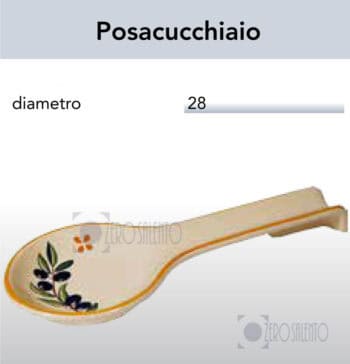 Porta Mestoli - PosaCucchiaio in Terracotta a Cucchiaio - Ceramica decoro Olive