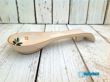 Porta Mestoli - PosaCucchiaio in Terracotta a Cucchiaio - Ceramica decoro Olive - immagine 2