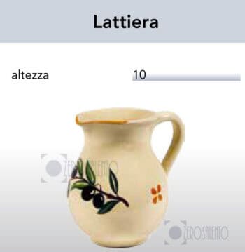 Lattiera in Terracotta Salentina - Ceramica decoro Olive