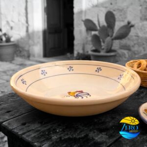 Ciotola Fonda in Terracotta – Ceramica decoro Gallo Salentino