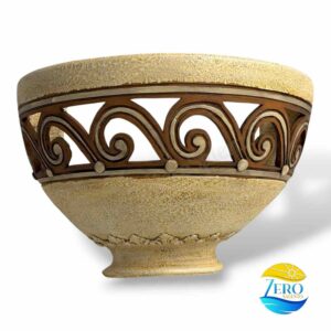 Lampada applique a mezzaluna colore Bianco Antico e naturale in terracotta TERIL16