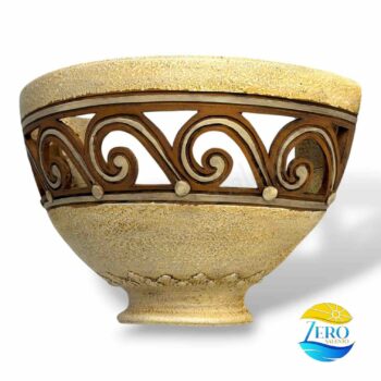 Lampada applique a mezzaluna colore Bianco Antico e naturale in terracotta TERIL16 - immagine 6