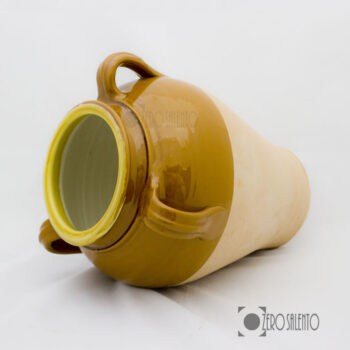 Capasa in Terracotta per olio d'oliva - frise - vino - fichi secchi di forma panciuta tipica del Salento