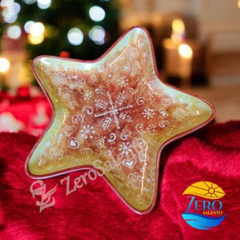 Natale : Porta Cioccolatini e Biscotti Natalizi a Stella dipinto a mano