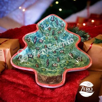 Natale : Porta Cioccolatini e Biscotti Natalizi - Albero di Natale dipinto a mano