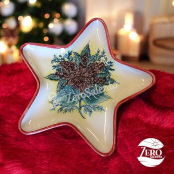 Stella Porta Cioccolatini e Biscotti Natalizi dipinto a mano