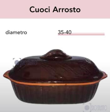Cuoci Arrosto in Terracotta - Pirofile serie Bruna