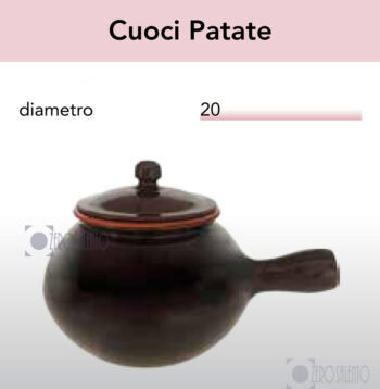Cuoci Patate in Terracotta - Pirofile serie Bruna