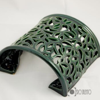 Lampada applique mezzaluna traforata da parete TERIL51VE verde - immagine 3