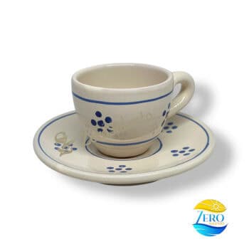 Tazza Caffè in Terracotta - Ceramica decoro Stelle Salentino - immagine 2