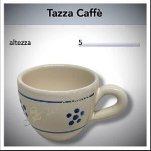 Tazza Caffè in Terracotta - Ceramica decoro Stelle Salentino