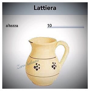 Lattiera in Terracotta - Ceramica decoro Stelle Salento