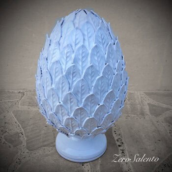 Pigna in Terracotta con Foglie venate cm 40- Ceramica del Salento - immagine 4