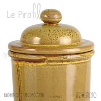 Barattolo Caffè Zucchero Spezie in Terracotta finitura Decapè "La Pagghia" - immagine 2