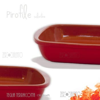 Teglia rettangolare bassa in Terracotta - Pirofile serie Lu Fuecu - immagine 2