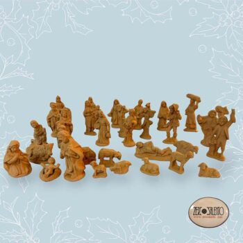 Statue per presepe in Terracotta Naturale - Set completo da 30pz cm 5-7 circa - immagine 2