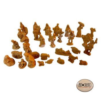 Statue per presepe in Terracotta Naturale - Set completo da 30pz cm 5-7 circa - immagine 5