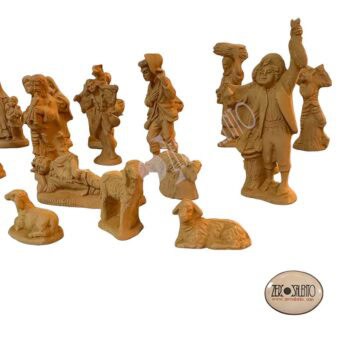 Statue per presepe in Terracotta Naturale - Set completo da 30pz cm 5-7 circa - immagine 4
