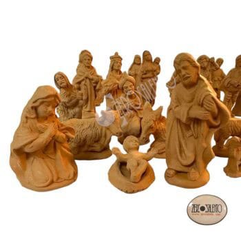Statue per presepe in Terracotta Naturale - Set completo da 30pz cm 5-7 circa - immagine 3