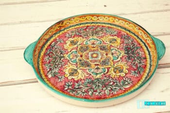 Tazzine da Caffè con zuccheriera e vassoio in terracotta dipinte a mano - immagine 6