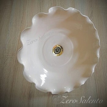 Piatto luce per lampada a soffitto in terracotta tinta unita diametro 40cm TERIL64