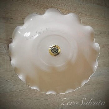 Piatto luce per lampada a soffitto in terracotta tinta unita diametro 40cm TERIL64 - immagine 3