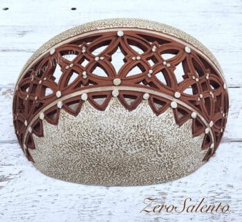 Applique in terracotta stile Barocco intagliata a mano Anticato TERIL44 - immagine 2