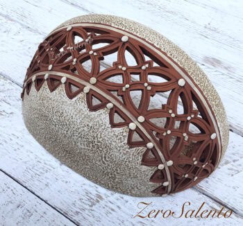 Applique in terracotta stile Barocco intagliata a mano Anticato TERIL44