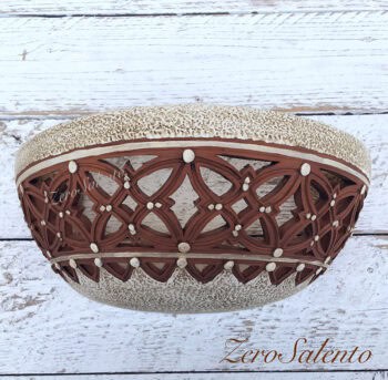 Applique in terracotta stile Barocco intagliata a mano Anticato TERIL44 - immagine 3