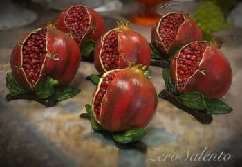 Melagrana in Terracotta dipinta a mano - il frutto dell'autunno - immagine 2