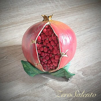 Melagrana in Terracotta dipinta a mano - il frutto dell'autunno - immagine 5