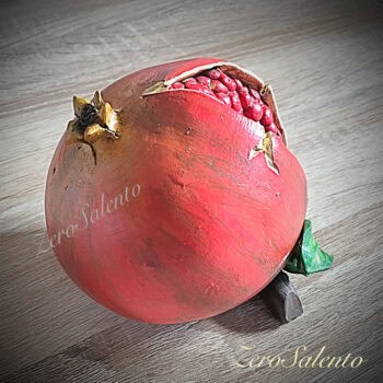 Melagrana in Terracotta dipinta a mano - il frutto dell'autunno - immagine 4