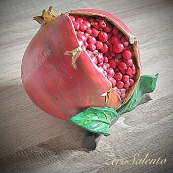 Melagrana in Terracotta dipinta a mano - il frutto dell'autunno